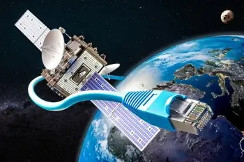 Satellite Internet works through satellites above Earth.